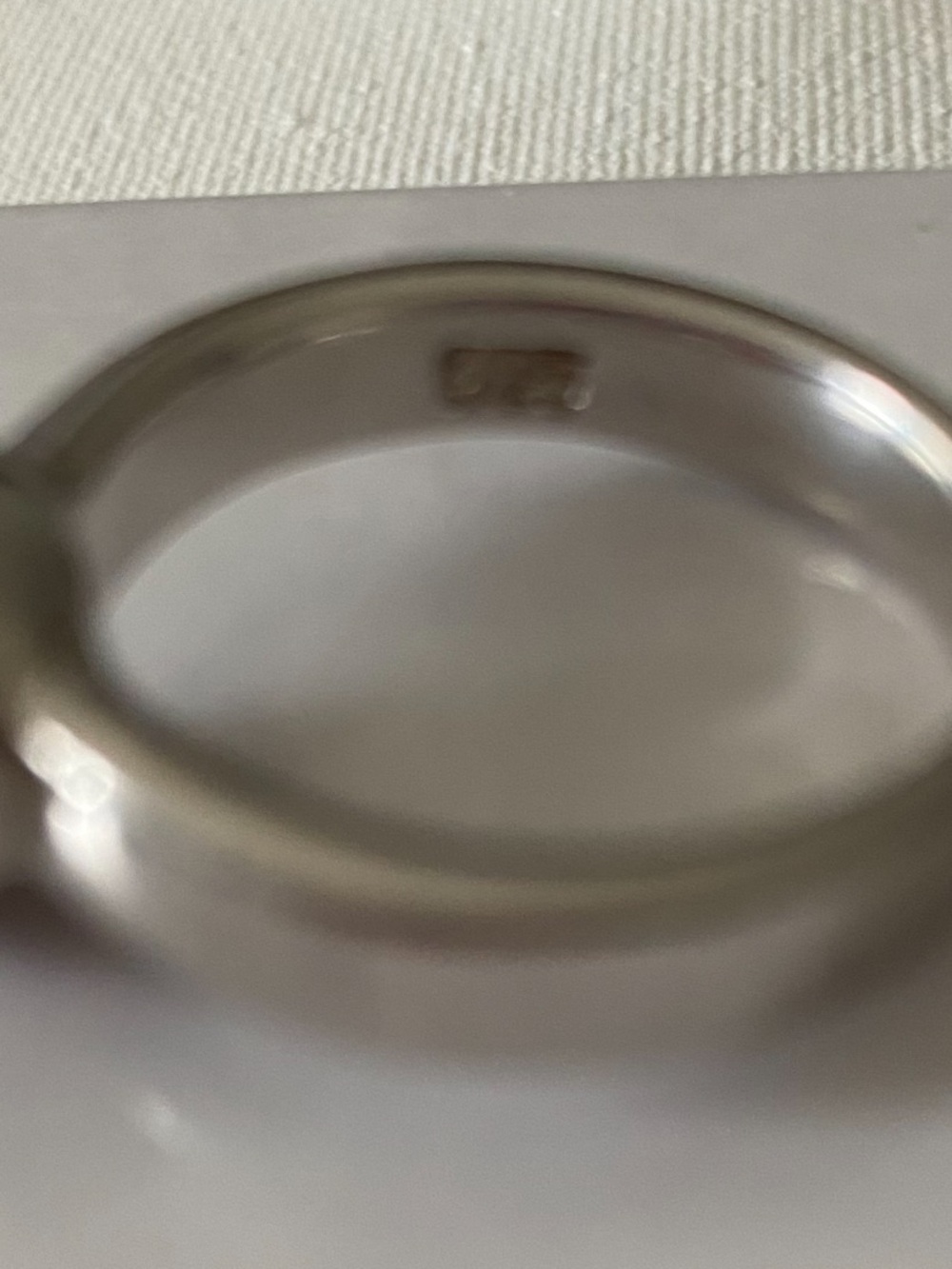 Sterling Bezel Ring with Deep Red Gemstone - Picture 2 of 3